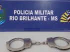 Material divulgado pela Polícia Militar de Rio Brilhante (MS) após cumprimento de mandado de prisão contra homem com diversas passagens criminais