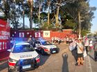 Torcida do São Paulo realiza protesto em frente ao Morumbis.