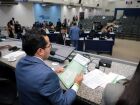 Sessão da Câmara Municipal de Campo Grande em que vereadores decidiram manter a decisão da prefeitura sobre o ISS para startups.