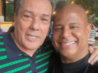 Luxemburgo e Marcelinho se encontraram em um bar em SP.