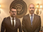 Eduardo Bolsonaro e Paulo Figueiredo em reunião com o governo americano 