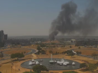 Fumaça na Esplanada dos Ministérios, em Brasília 