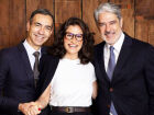 Cesar Tralli, Renata Vasconcellos e William Bonner 