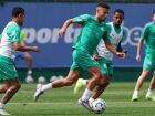 Andreas Pereira participa do primeiro treino no Palmeiras durante pausa para a Data Fifa