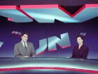 William Bonner e Lilian Witte Fibe na bancada do 'Jornal Nacional'