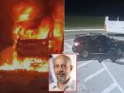 Carro suspeito de ter sido usado na execução do delegado Ruy Ferraz Fontes é encontrado em chamas em Praia Grande, SP 