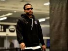 Memphis Depay na chegada à Neo Química Arena para Corinthians x Athletico-PR pela Copa do Brasil  