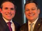 Davi Alcolumbre publica foto com Hugo Motta na posse de Fachin 