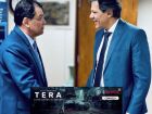 O senador Eduardo Braga (MDB-AM) e o ministro da Fazenda, Fernando Haddad.