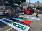 O ato foi promovido por diversas frentes populares e partidos políticos