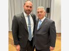 Eduardo Bolsonaro e o primeiro-ministro, Viktor Orbán.