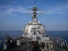 Navio de guerra da Marinha dos Estados Unidos em operação no Caribe, região que vive escalada de tensão com a Venezuela.