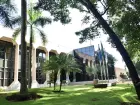 Fachada do TCE-MS, em Campo Grande, onde será realizada a capacitação sobre gestão previdenciária nos dias 17 e 18 de setembro.