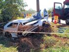 Carro saiu da pista e bateu em árvore