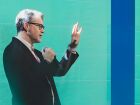 Antônio Boaventura Alves, o Tunico, presidente da Midiacom MS, durante palestra no 27º Congresso Paranaense de Rádio e TV, em Curitiba