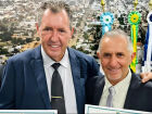 Prefeito Heliomar Klabunde e o vice Alfredo Soares durante a diplomação em dezembro do ano passado.