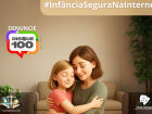 Arte da campanha #InfânciaSeguraNaInternet usada pelo TJMS em redes sociais
