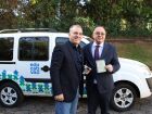 O diretor-presidente da TV Educativa, Orlando Braz Loureiro Junior e o presidente do TJMS, desembargador Dorival Renato Pavan