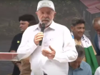 O presidente Lula durante discurso em evento Breves (PA) 