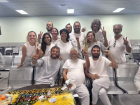 Grupo de ativistas brasileiros da flotilha Sumud após deportação para a Jordânia em 7 de outubro de 2025.