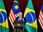 Presidente da República, Luiz Inácio Lula da Silva, durante declaração conjunta à imprensa, na Residência do Primeiro-Ministro da Malásia. Putrajaya (Malásia)