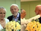 Lula entrega flores a Maria Bethânia durante show em São Paulo