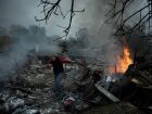 Ataque de drones russos deixa rastro de destruição em Donetski, no leste da Ucrânia, em 9 de outubro. Neste sábado, 25, capital ucrânia reportou ataques de drones da Rússia 