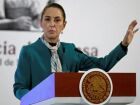 Claudia Sheinbaum durante coletiva no México: diálogo com EUA sobre comércio deve durar mais algumas semanas