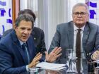 Haddad e Renan Calheiros durante reunião sobre a proposta de isenção do IR para quem ganha até R$ 5 mil