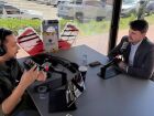 Thalles Tomazelli participa de bate-papo no estúdio do jornal A Crítica, montado dentro do congresso municipal, no Shopping Bosque dos Ipês.
