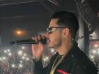 Registro do Rapper Hungria durante apresentação no Boteco da Villa.