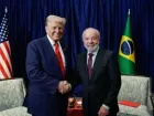 O presidente dos EUA, Donald Trump e o presidente da República, Luiz Inácio Lula da Silva