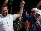 Guilherme Boulos, pré-candidato à Prefeitura pelo PSOL, ao lado de Lula, no evento do 1º de Maio.