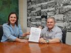 A prefeita Adriane Lopes e o empresário Humberto Calderan