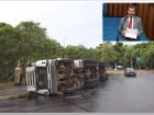Recentemente um motorista errou o trájeto e tombou o caminhão no Parque dos Poderes