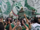 Torcida do Palmeiras fez festa em apoio ao time antes do jogo de volta da semifinal pela Libertadores 