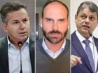 Deputado Eduardo Bolsonaro rebate críticas de Mauro Mendes, que o chamou de 