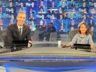 César Tralli posta foto com a filha na bancada do Jornal Nacional 