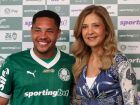 Leila Pereira deve trazer Vitor Roque em seu jatinho da Europa para que o atacante esteja à disposição do Palmeiras contra o Vitória.