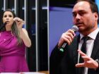 Carol de Toni e Carlos Bolsonaro são pré-candidatos ao Senado por SC 
