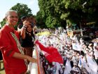 Manifestantes saíram do Mercado de São Brás em protesto durante a maior mobilização popular da COP-30
