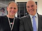 Eduardo Tagliaferro ao lado do ministro Alexandre de Moraes, de quem foi assessor no TSE. 