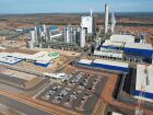 Vista aérea da unidade da Suzano em Mato Grosso do Sul, uma das maiores plantas industriais de celulose do mundo, em operação na região centro-oeste do Brasil.