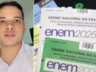 Edcley Teixeira em material de divulgação antes do Enem; ele é investigado por possível uso de questões do pré-teste.