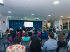 Auditório do Senac Hub Academy, em Campo Grande, durante o workshop sobre os impactos da Reforma Tributária no comércio e nos serviços. O evento reuniu empresários, contadores e especialistas no dia 27 de junho.
