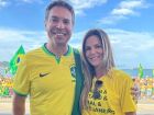 O deputado federal Alexandre Ramagem (PL-RJ) e sua esposa, Rebeca Ramagem.