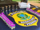 Medicamentos foram encontrados durante vistoria em caminhão abordado na BR-262, em Água Clara
