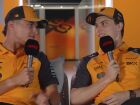 Lando Norris e Oscar Piastri durante coletiva no GP decisivo da temporada.