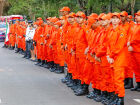 Soldados temporários e oficiais recém-formados prontos para atuar nas operações do Corpo de Bombeiros em todo o estado.