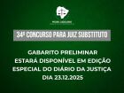Gabarito do concurso para juiz substituto do TJMS será publicado em 23 de dezembro.
